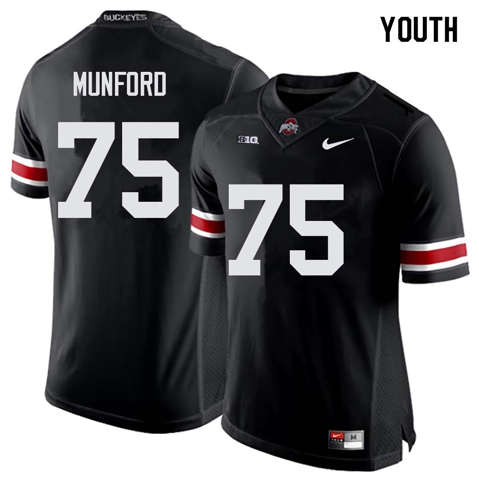 Thayer Munford Ohio State Buckeyes Youth NCAA #75 Nike Black College Stitched Football Jersey RYG1256CK